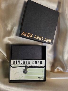 Alex and Ani Kindred Cord Bracelet - Black with Silver Charm